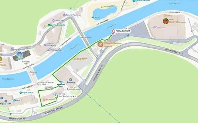 Новая остановка на автобусном маршруте №500 в Олимпийском парке Сочи