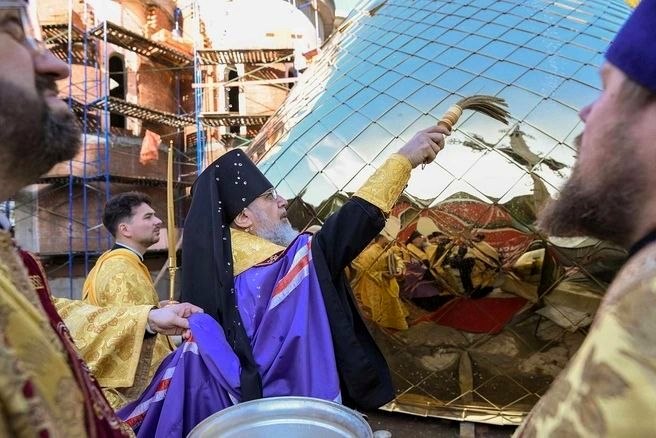Новый храм Рождества Христова строят в этнопарке «Моя Россия» на курорте «Роза Хутор»